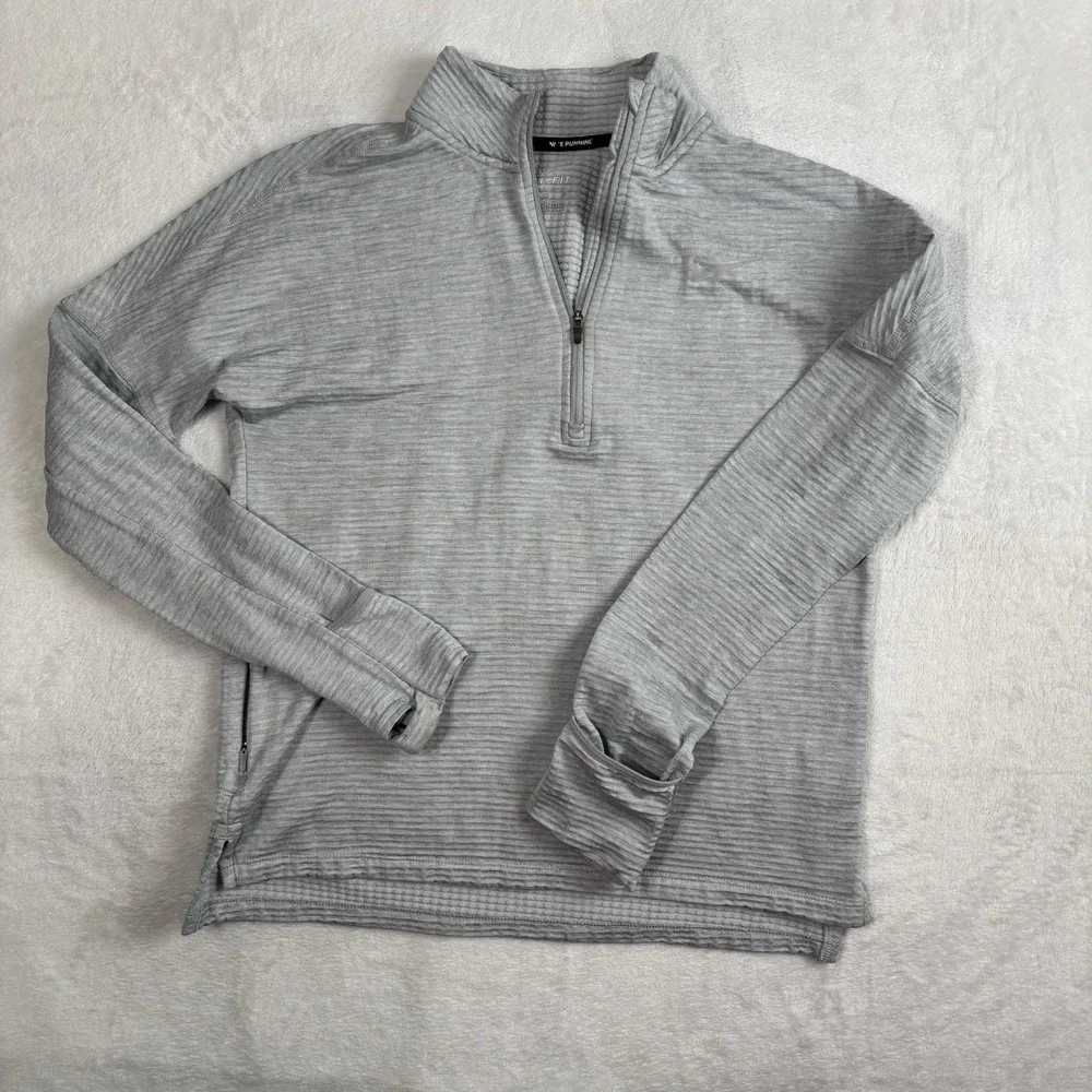 Nike Therma Sphere Running Dri-Fit Grey 1/4 Zip Sweatshirt Women's Small